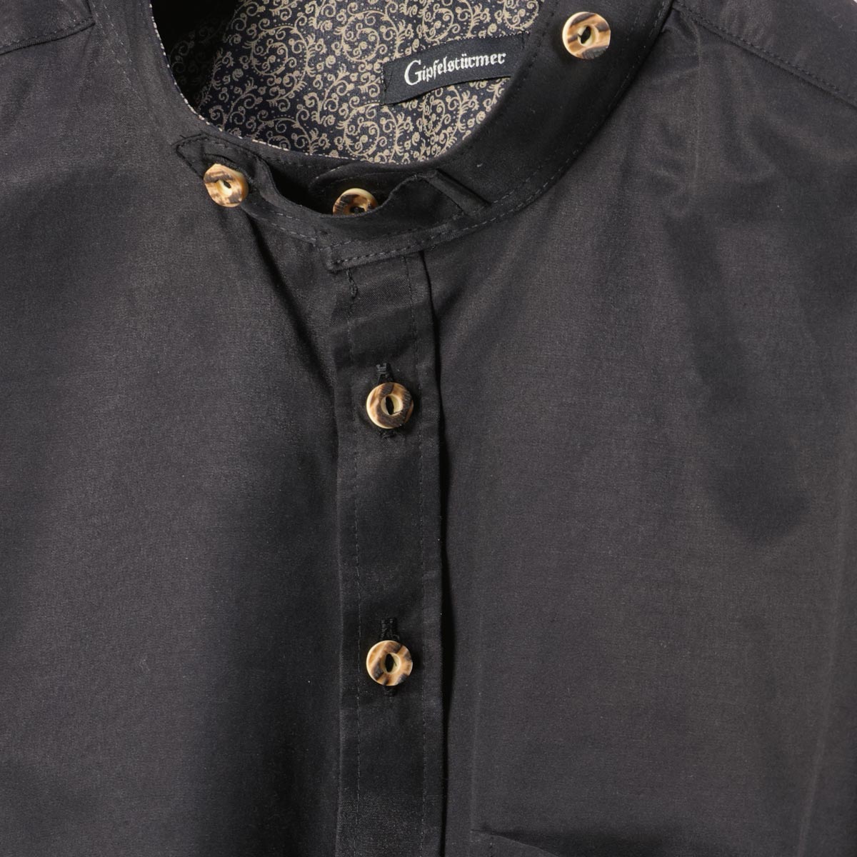 Orbis Trachtenhemd aus Baumwollmix schwarz