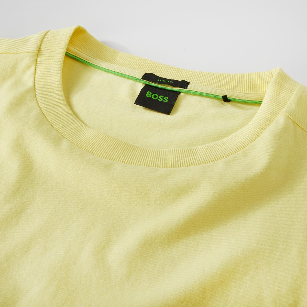 BOSS T-Shirt mit Elasthan gelb