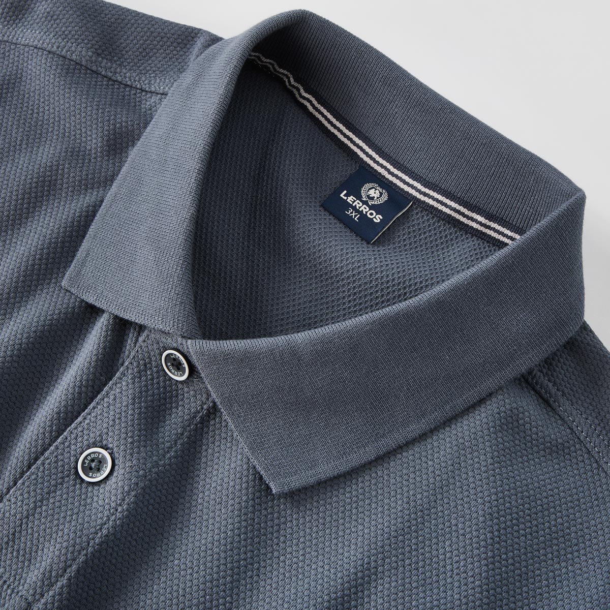 Lerros Poloshirt aus Baumwoll-Piqué anthrazit