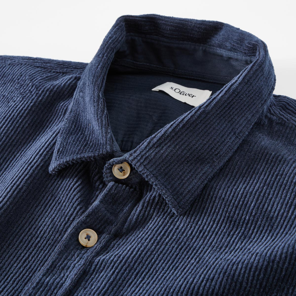s.Oliver Cord-Overshirt mit Stretch blau