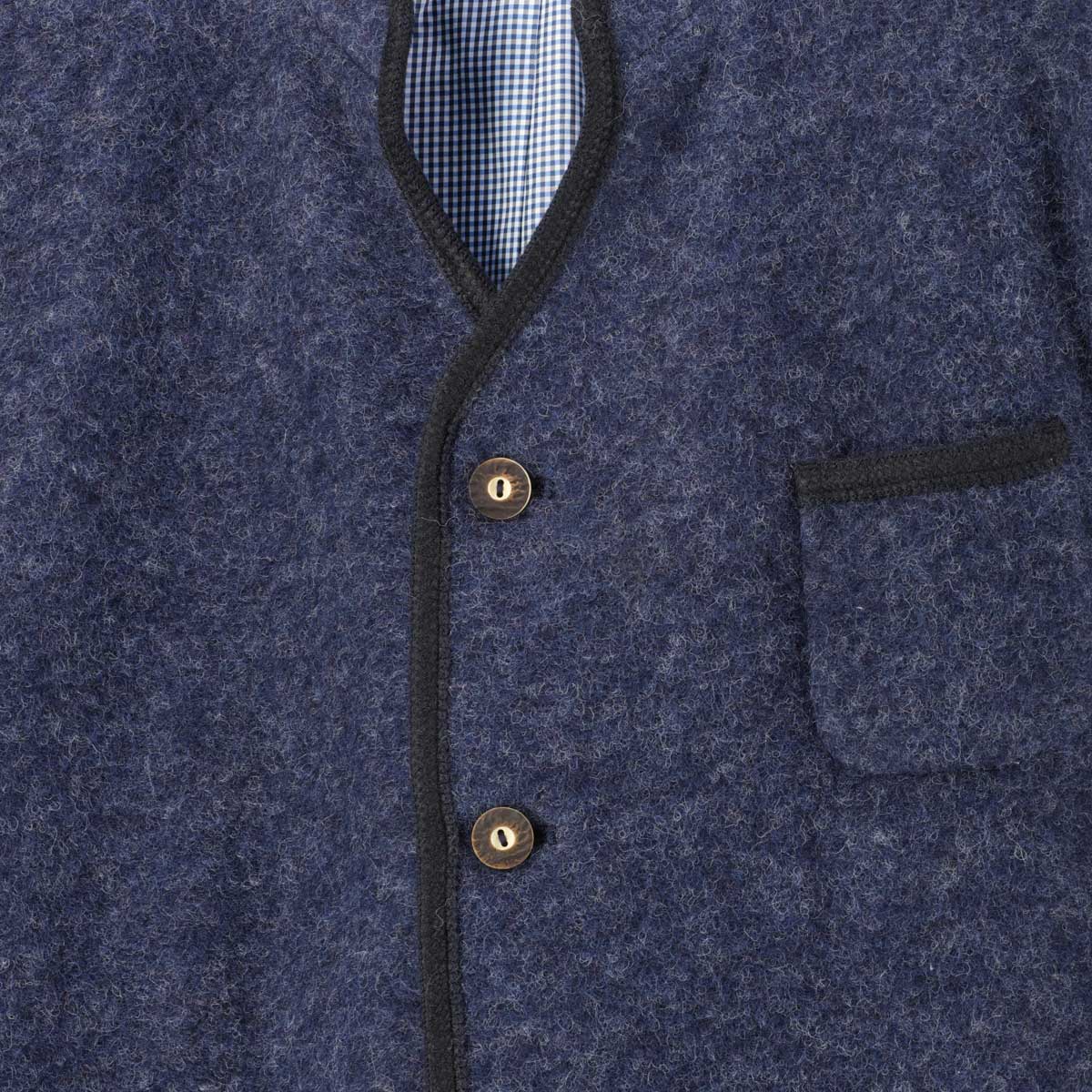 Weis Trachtenjanker aus Wollmischung blau