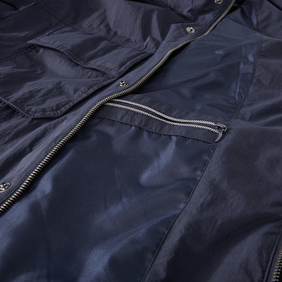 bugatti Leichte Jacke mit verstaubarer Kapuze, wasserabweisend dunkelblau