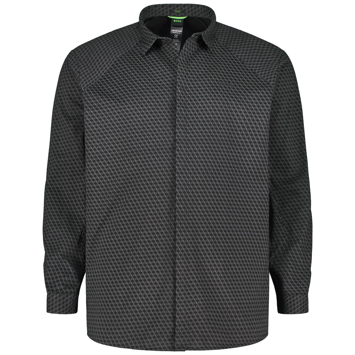 BOSS Freizeithemd mit Stretch, atmungsaktiv Farbe anthrazit Größe: 6XL günstig online kaufen