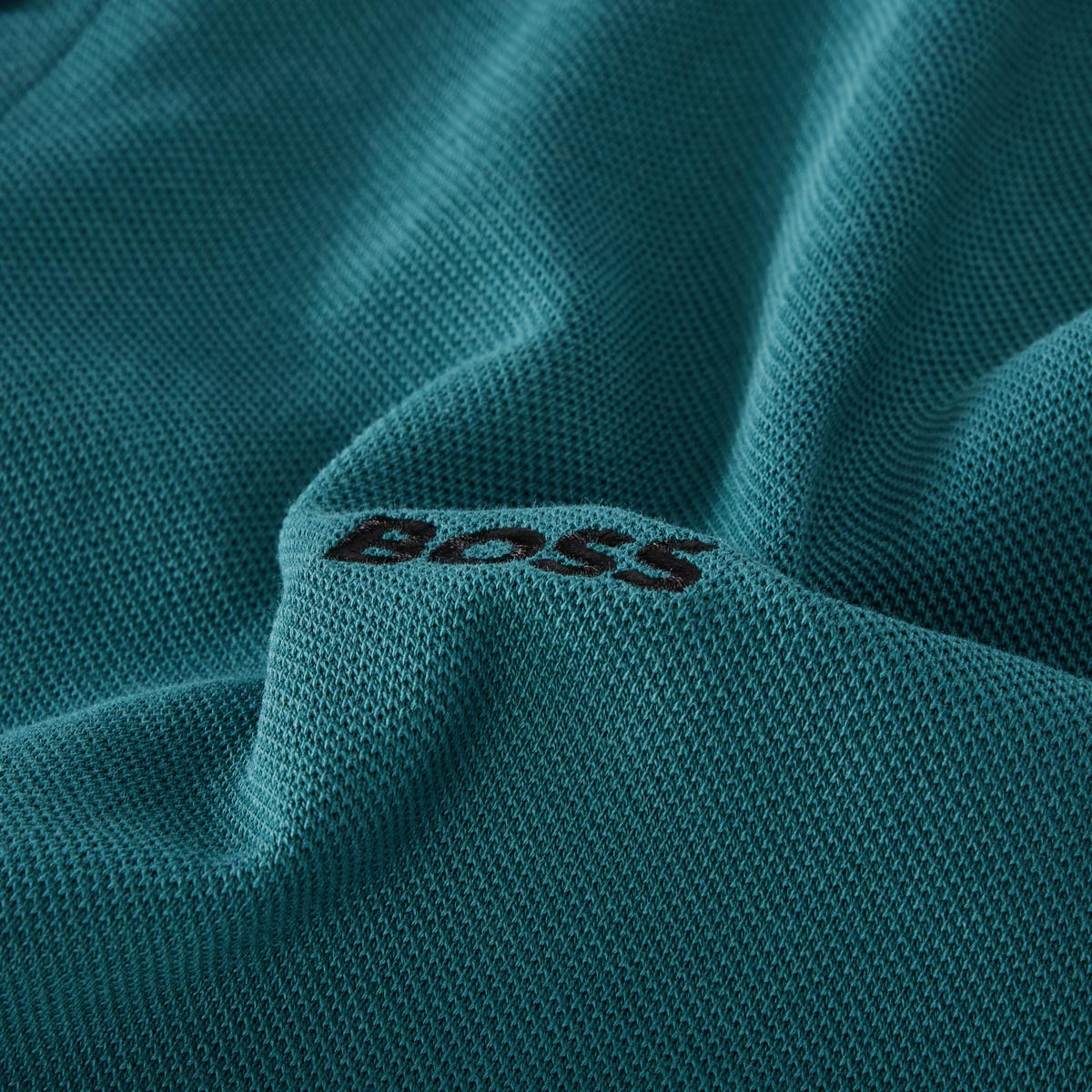 BOSS Poloshirt mit Kontrastdetails dunkelgrün