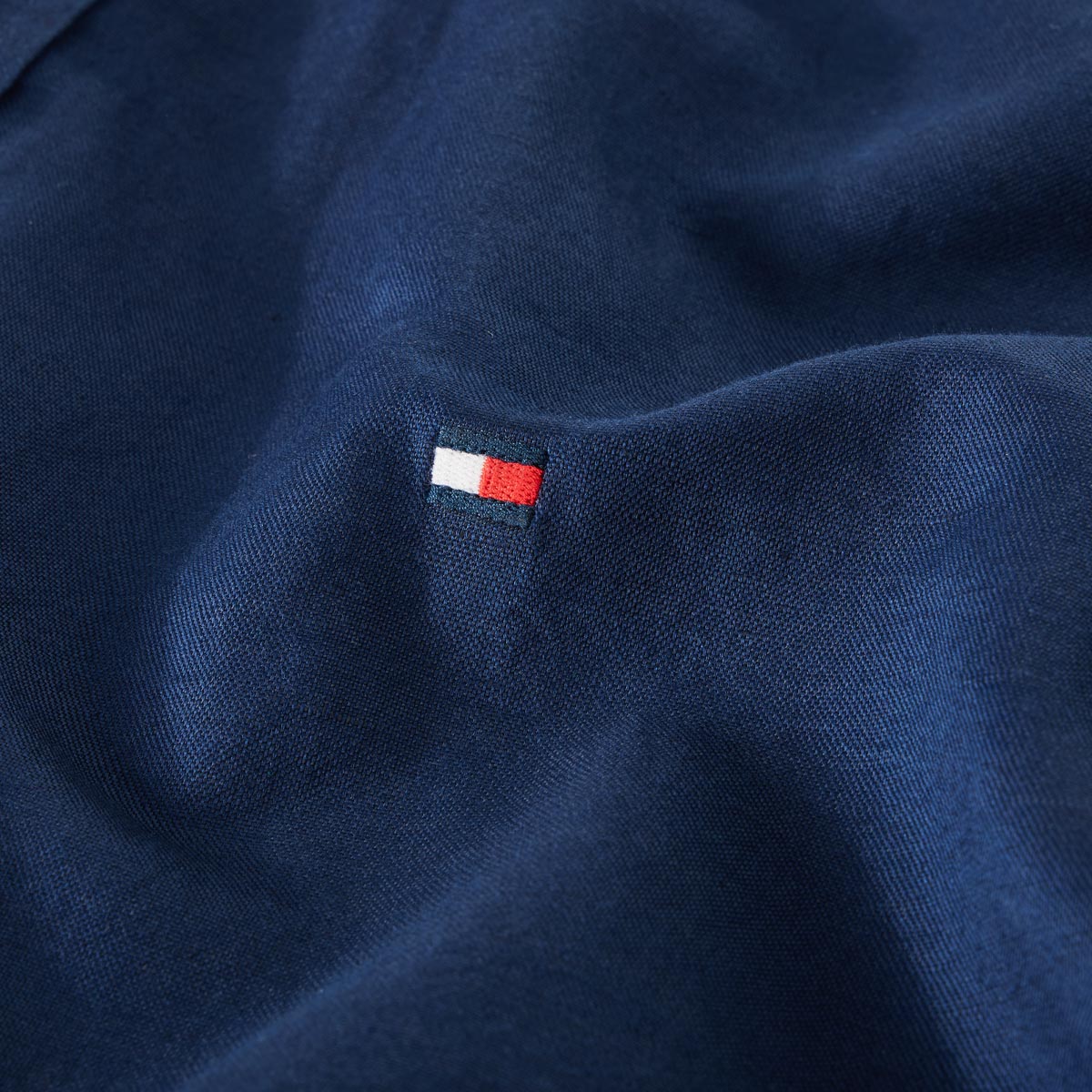 Tommy Hilfiger Freizeithemd mit Leinen dunkelblau