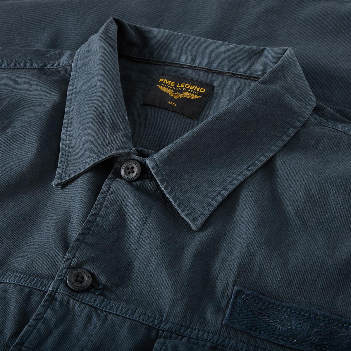 PME LEGEND Freizeithemd aus Baumwolle dunkelblau