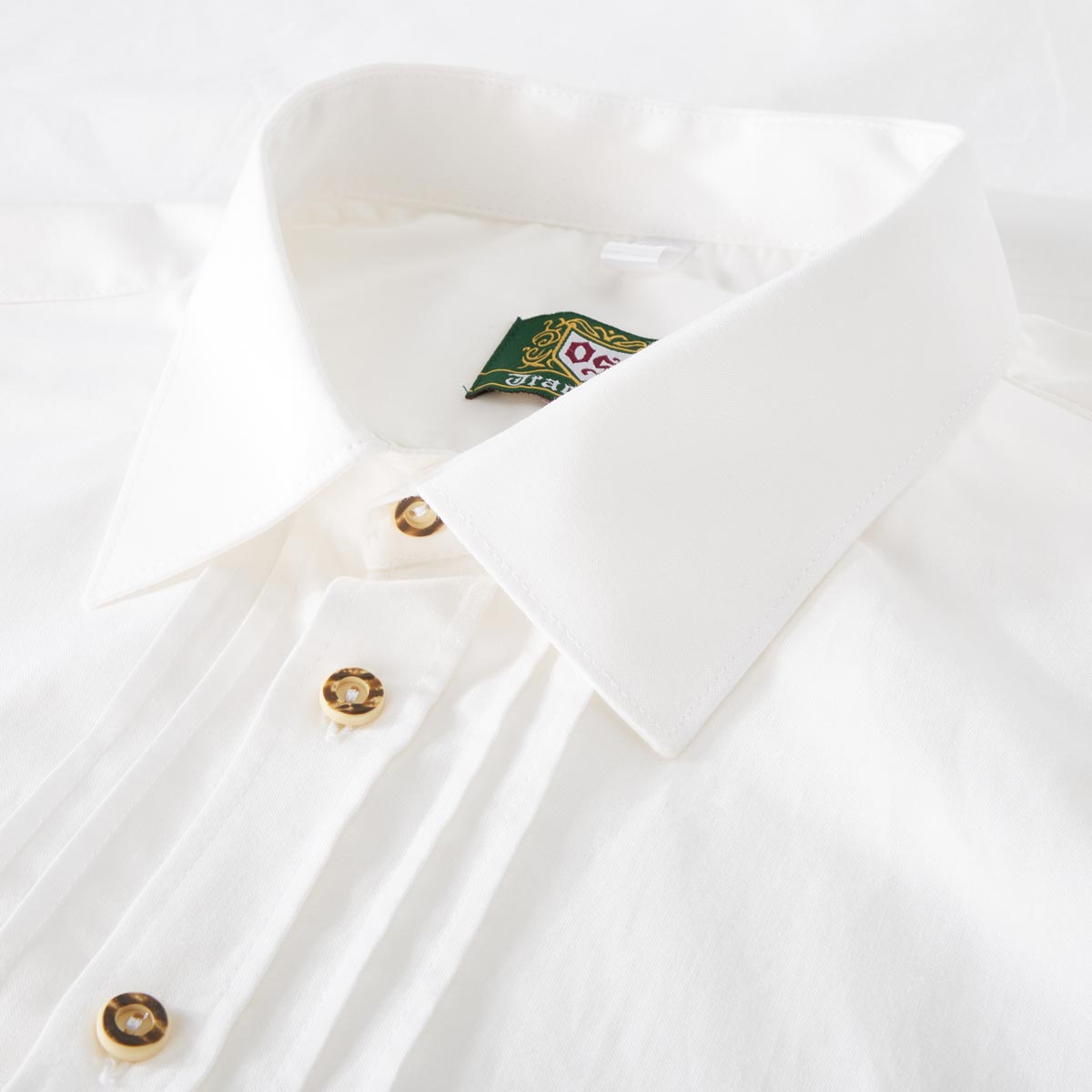 Orbis Trachtenhemd mit Biesen weiß