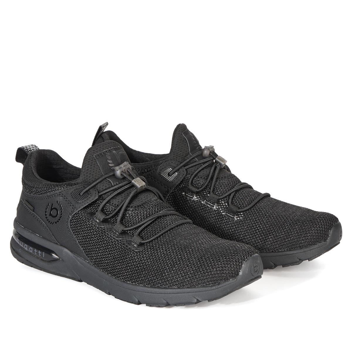 bugatti Sneaker mit elastischer Schnürung, leicht Farbe schwarz Größe: EU44 günstig online kaufen
