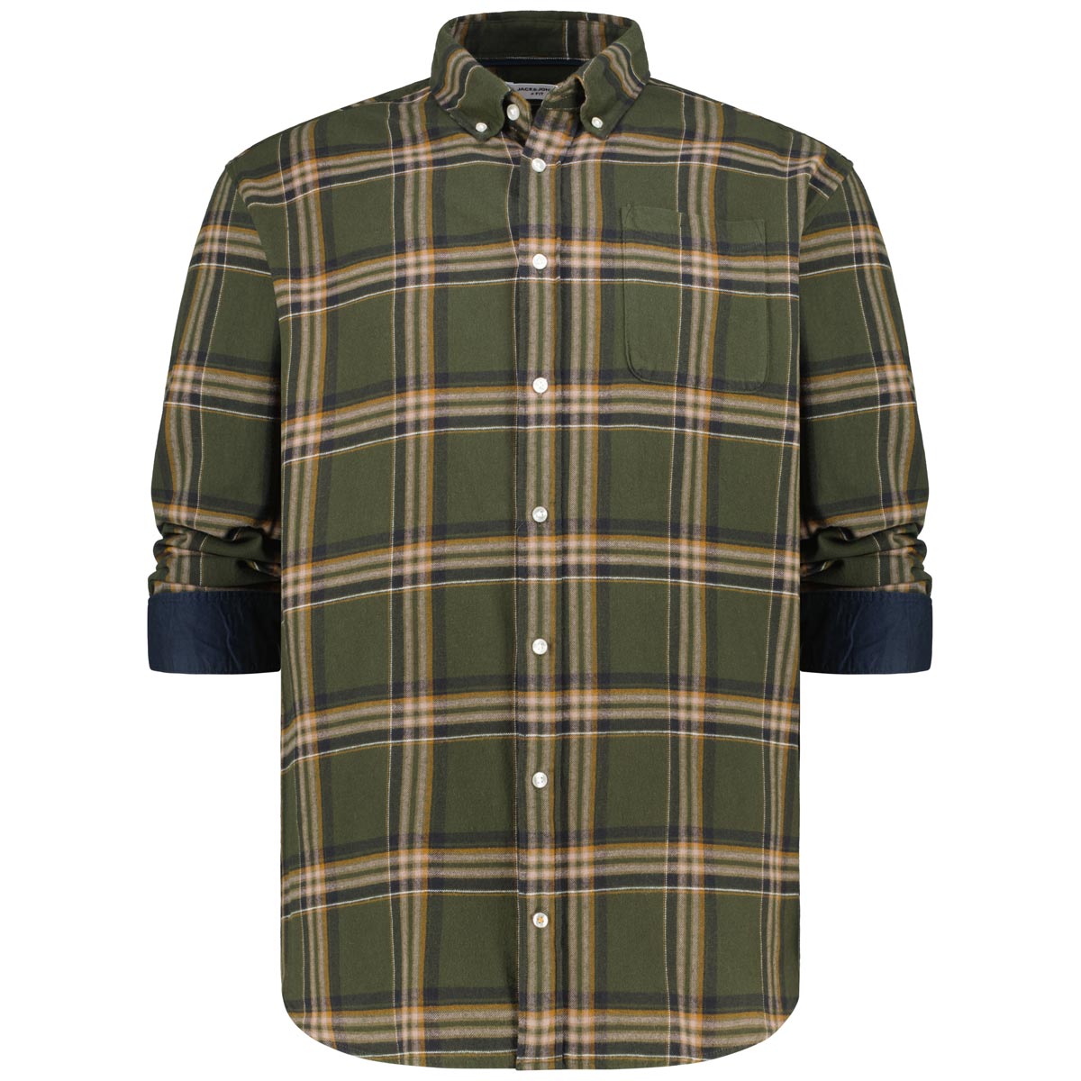 Jack&Jones Kariertes Flanellhemd oliv
