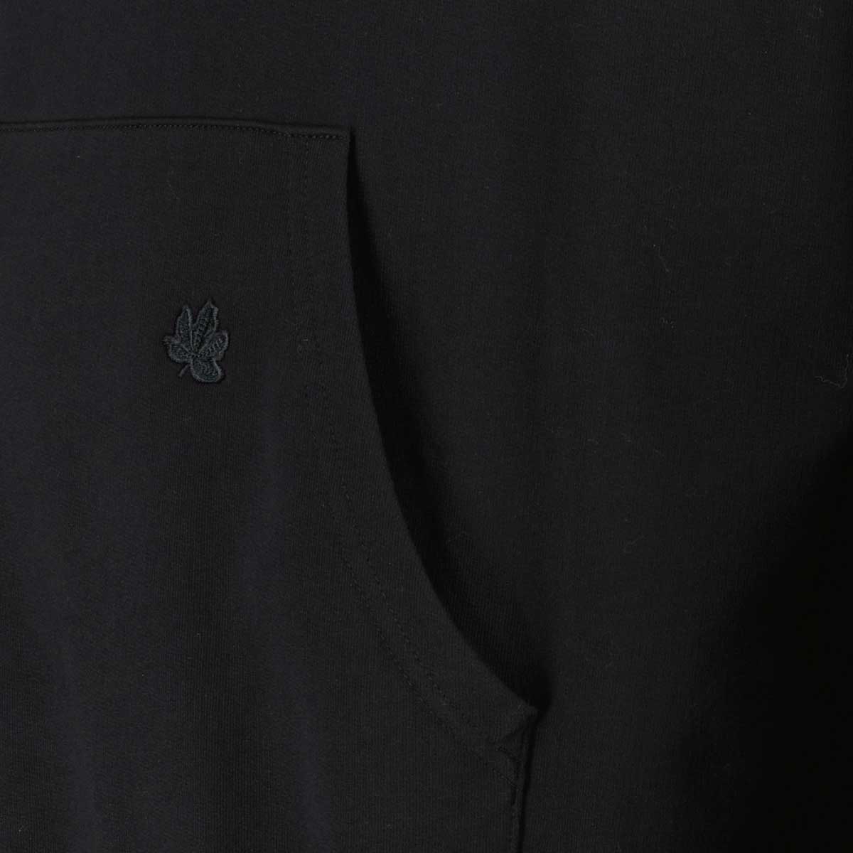 Ahorn Hoodie aus Baumwolle schwarz