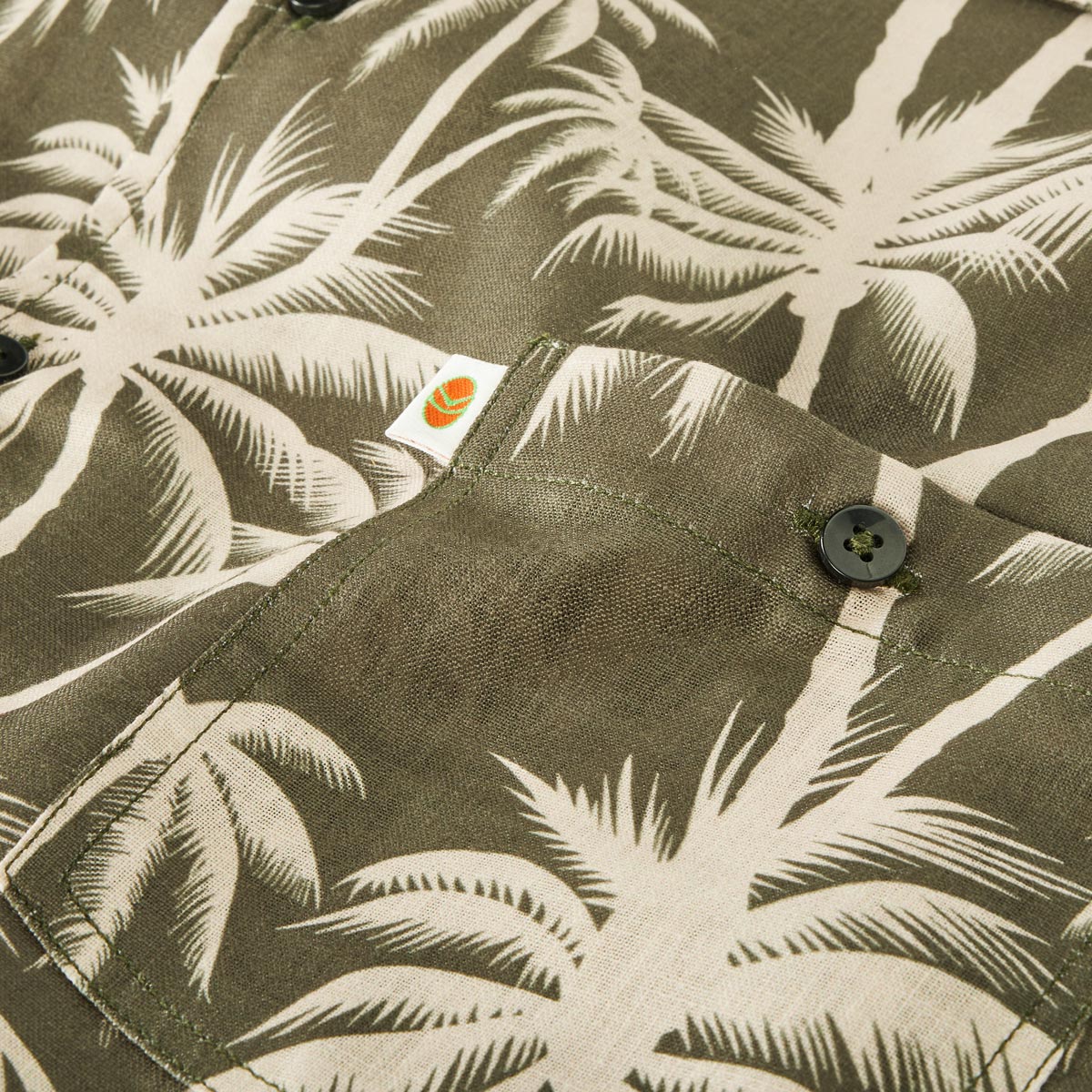 Kamro Freizeithemd mit Allover-Muster khaki