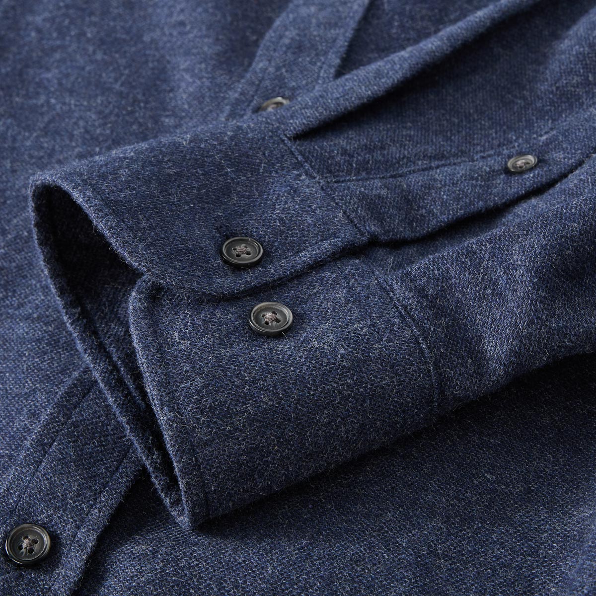 CASA MODA Flanellhemd aus Baumwolle jeansblau