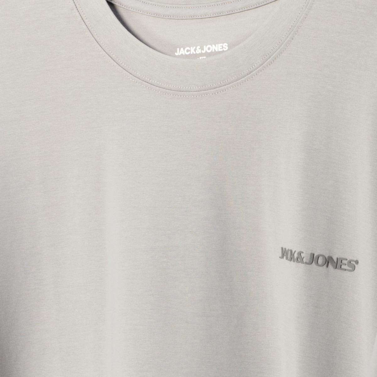 Jack&Jones T-Shirt mit Print auf Vorder-und Rückseite grau