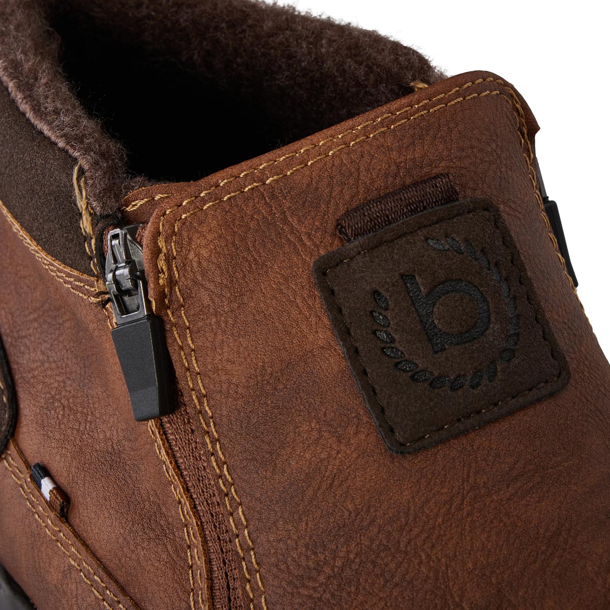 bugatti Freizeitschuh mit Reißverschluss, extraweit braun