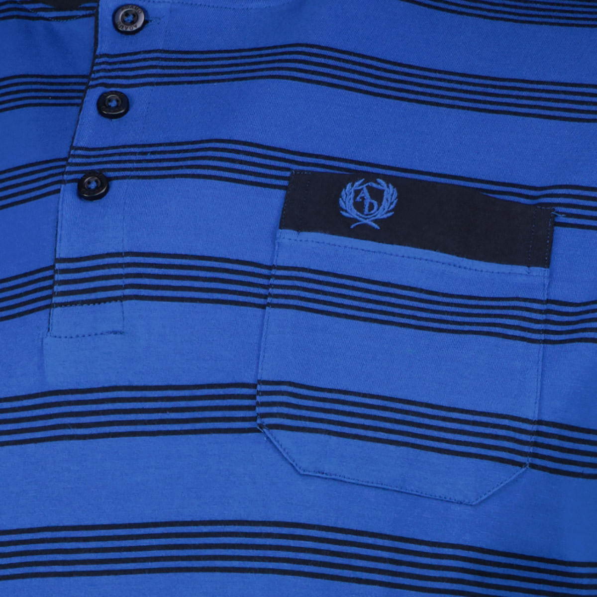 ADAMO Schlafanzug aus Baumwolljersey blau