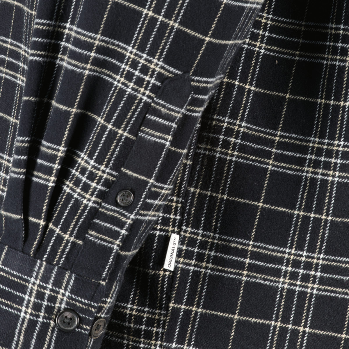 Jack&Jones Kariertes Flanellhemd schwarz