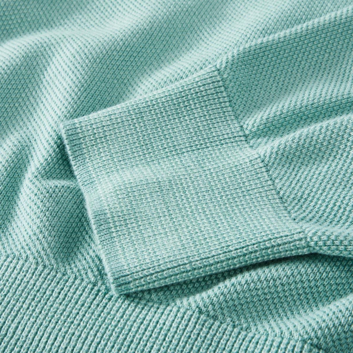 Lerros Strickpullover aus Baumwolle türkis