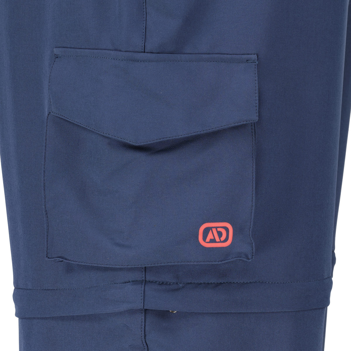 ADAMO Zipp-off Hose mit Cargo-Tasche dunkelblau