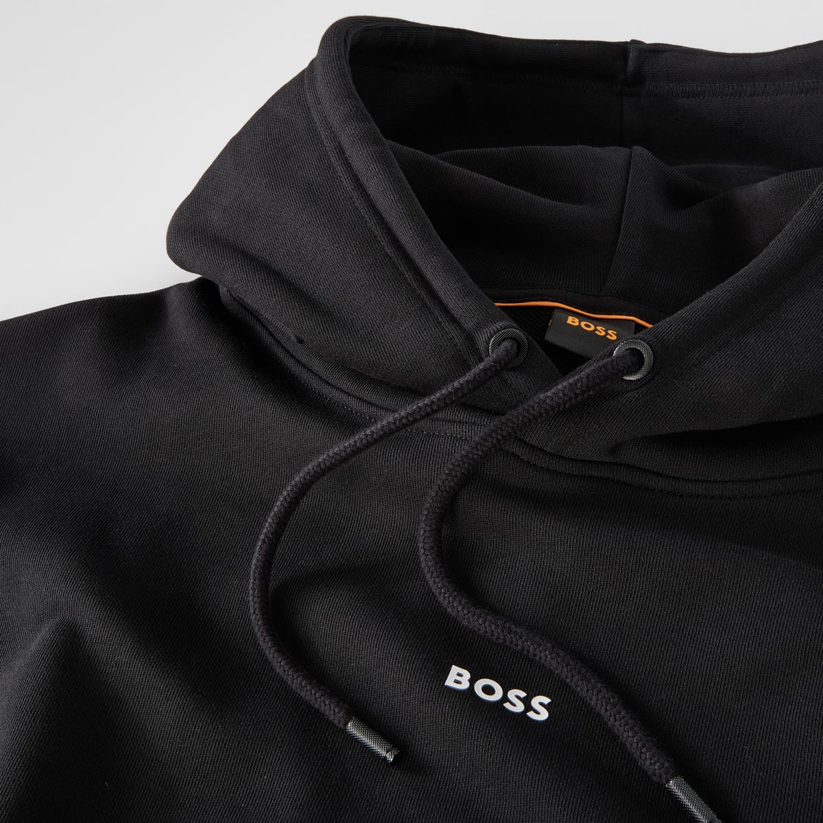 BOSS Hoodie aus Baumwolle schwarz