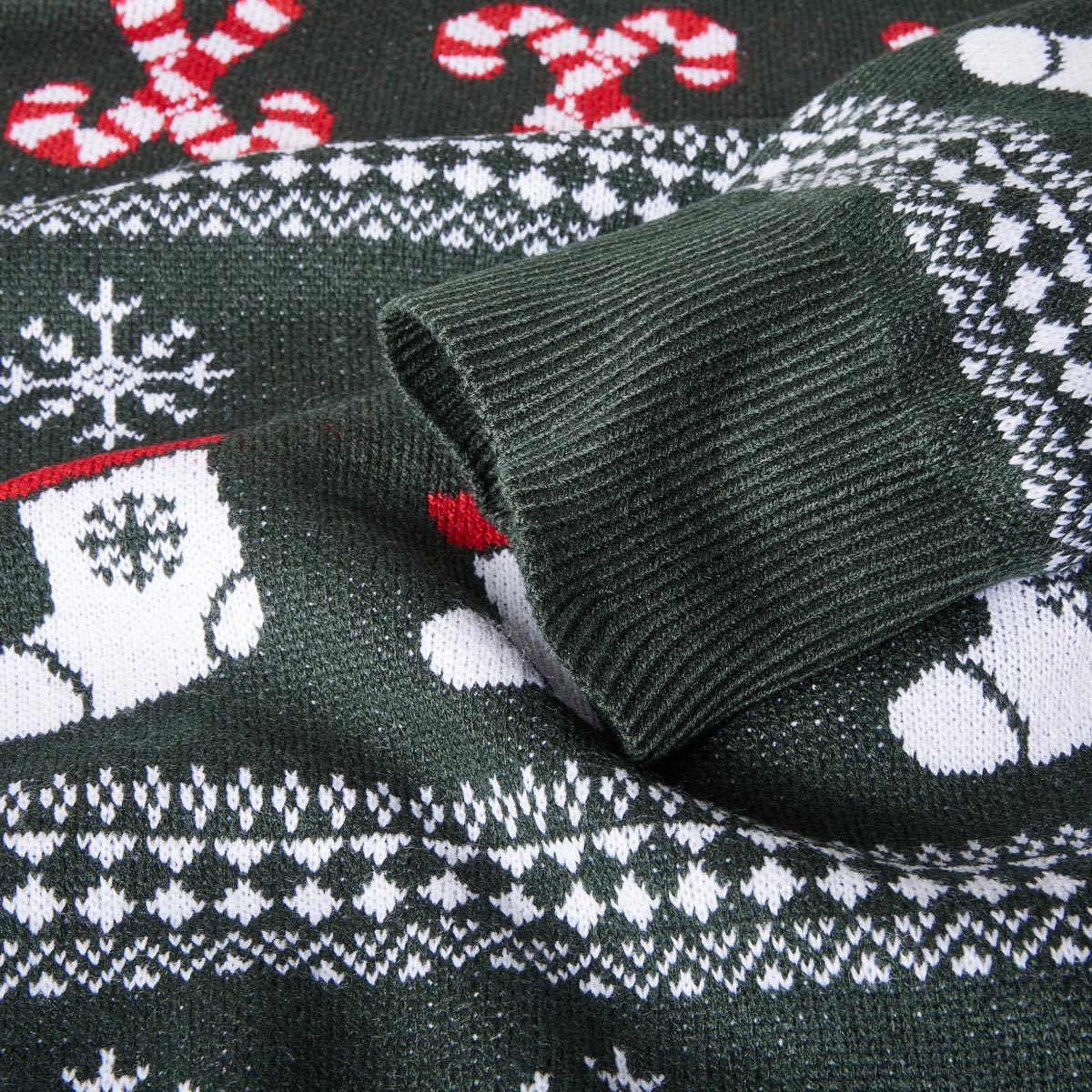 Jack&Jones Strickpullover mit Weihnachts-Print dunkelgrün