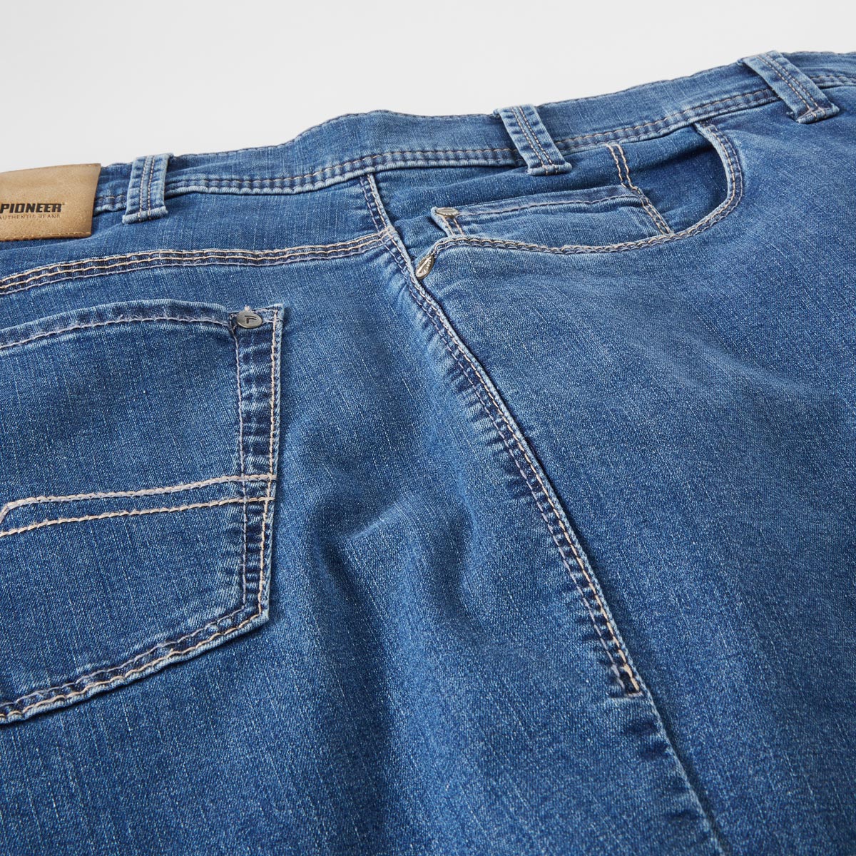 Pioneer Megaflex-Jeans "Thomas", Tapered Fit jeansblau