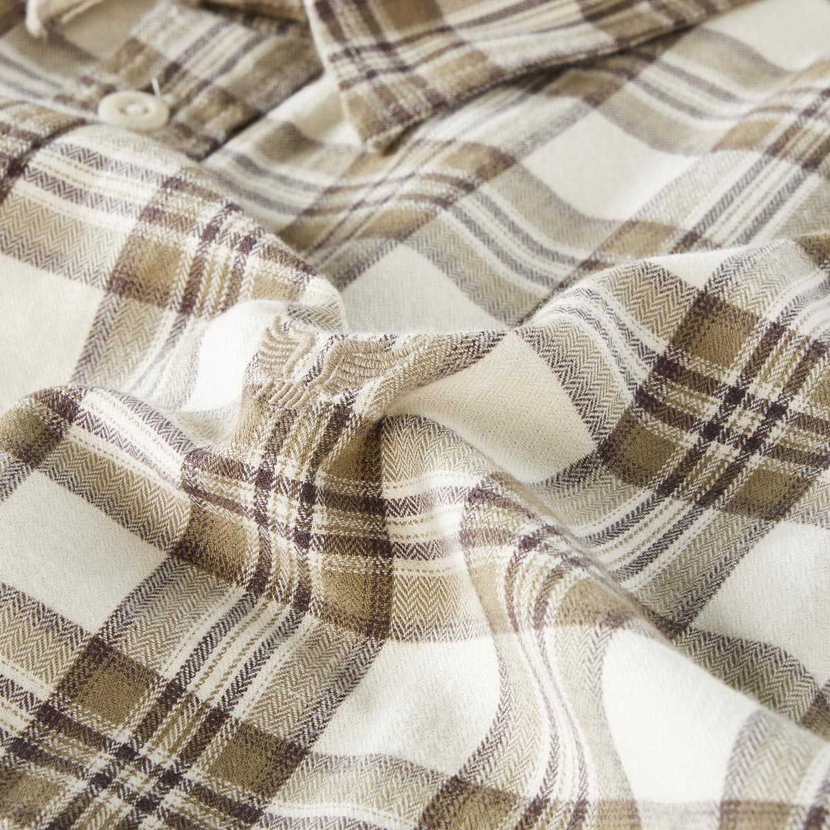 PME LEGEND Kariertes Flanellhemd weiß