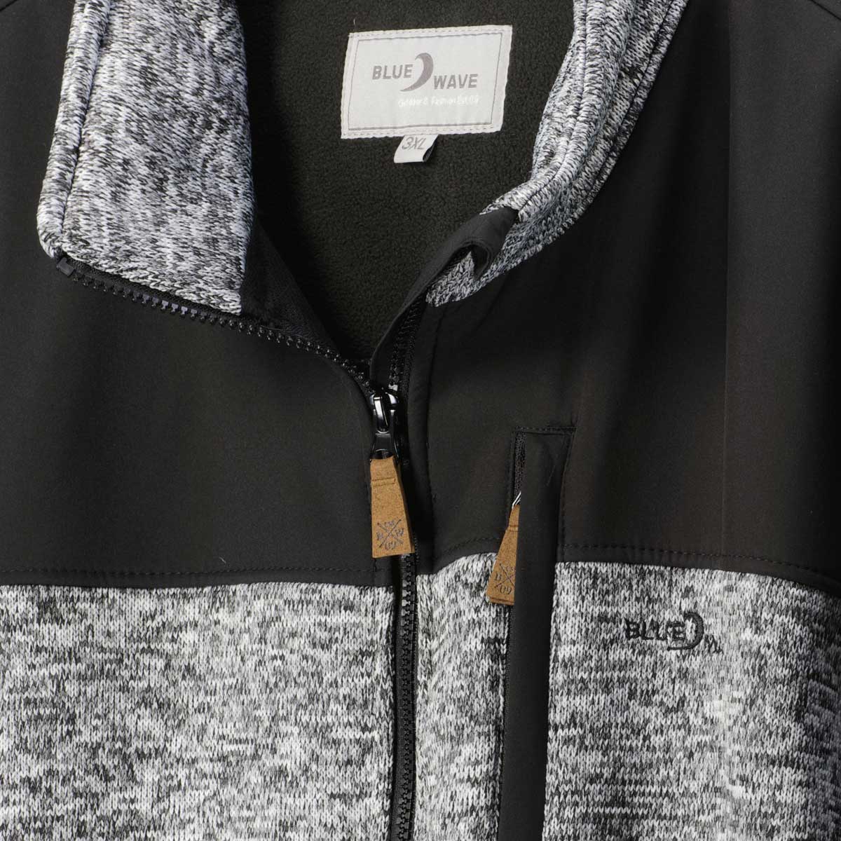 Blue Wave Strickfleecejacke, wasserabweisend grau