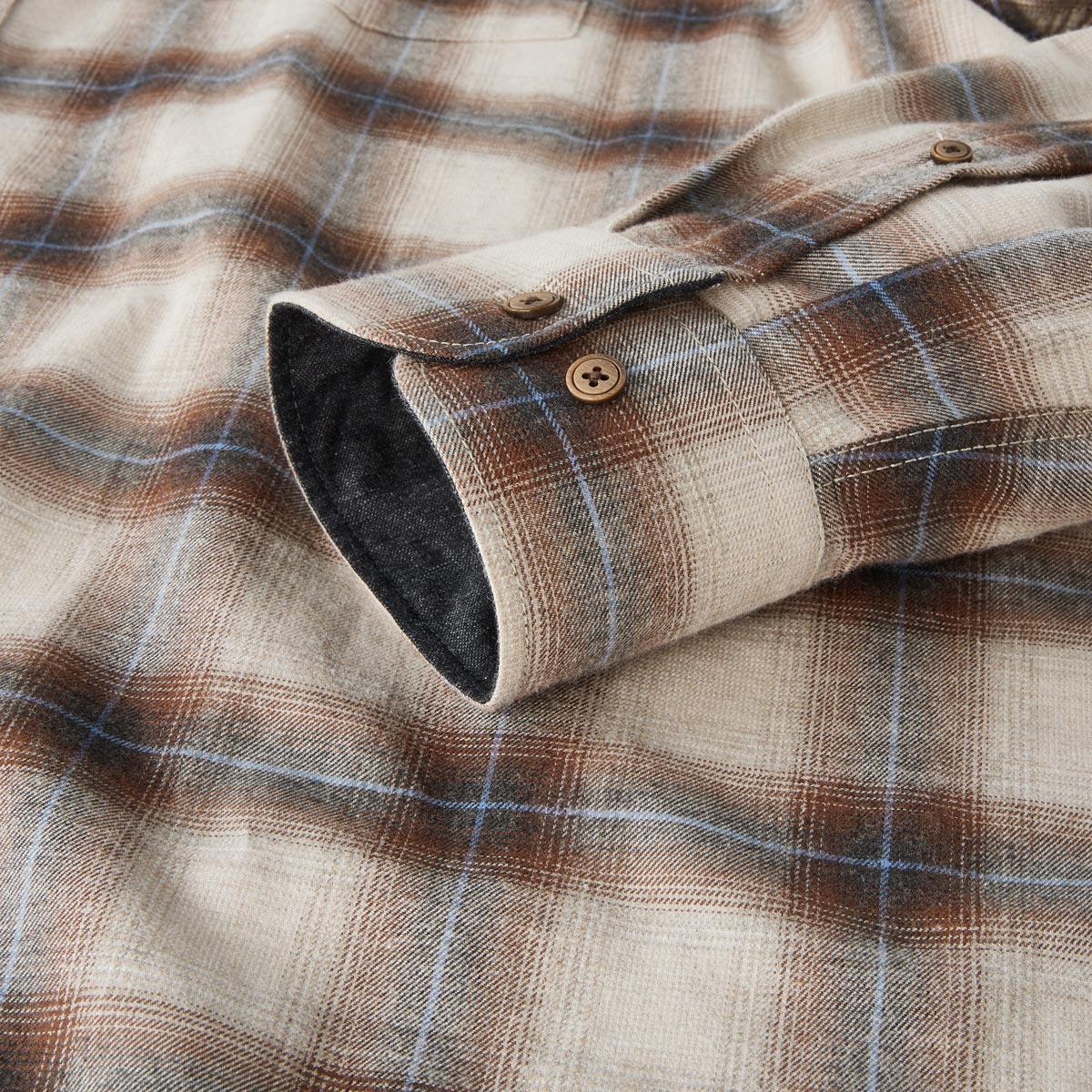 CASA MODA Flanellhemd aus Baumwolle braun