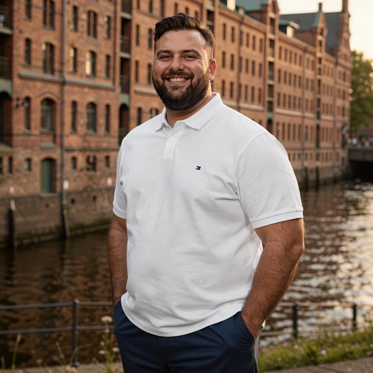 Tommy Hilfiger Poloshirt mit Stretch weiß