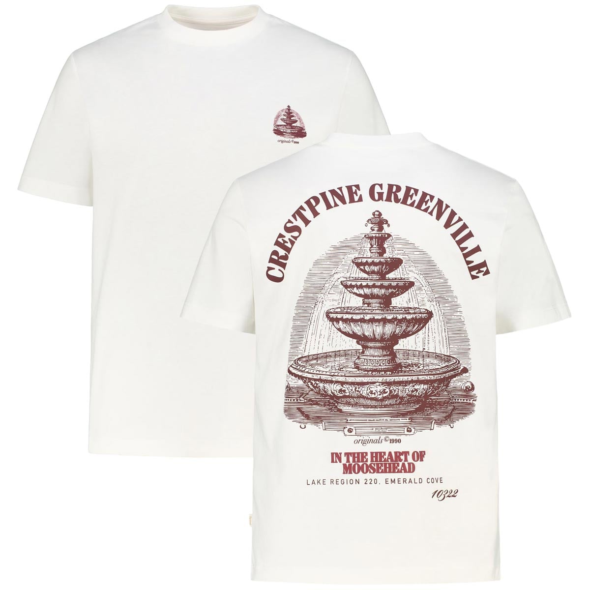 Jack&Jones T-Shirt Mit Rückenprint Farbe Weiß Größe, 5XL
