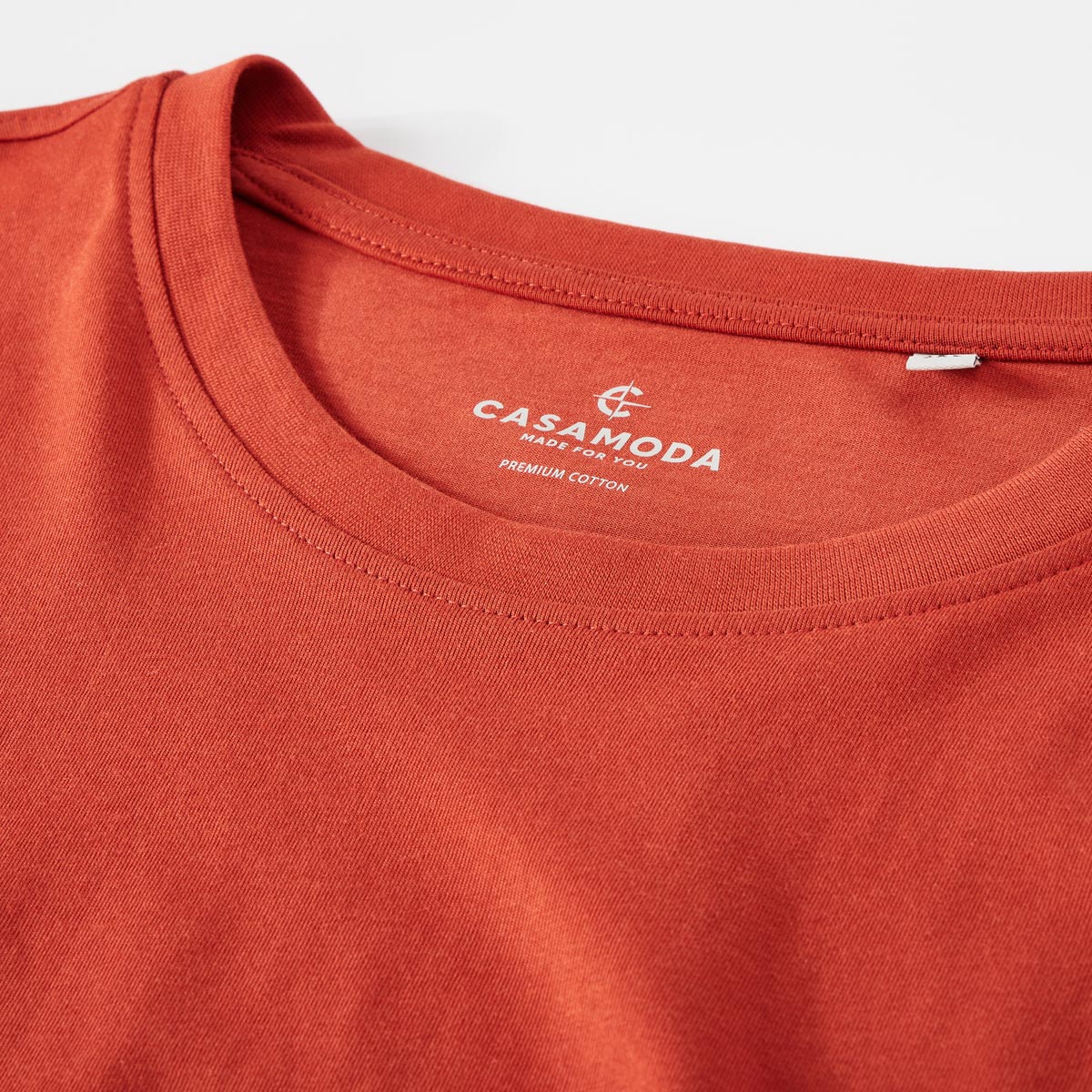 CASA MODA T-Shirt aus Baumwolle orange