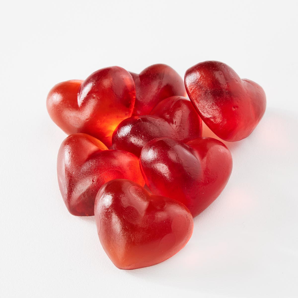 Trolli Fruchtsaft-Herzen, 1kg Folienbeutel rot