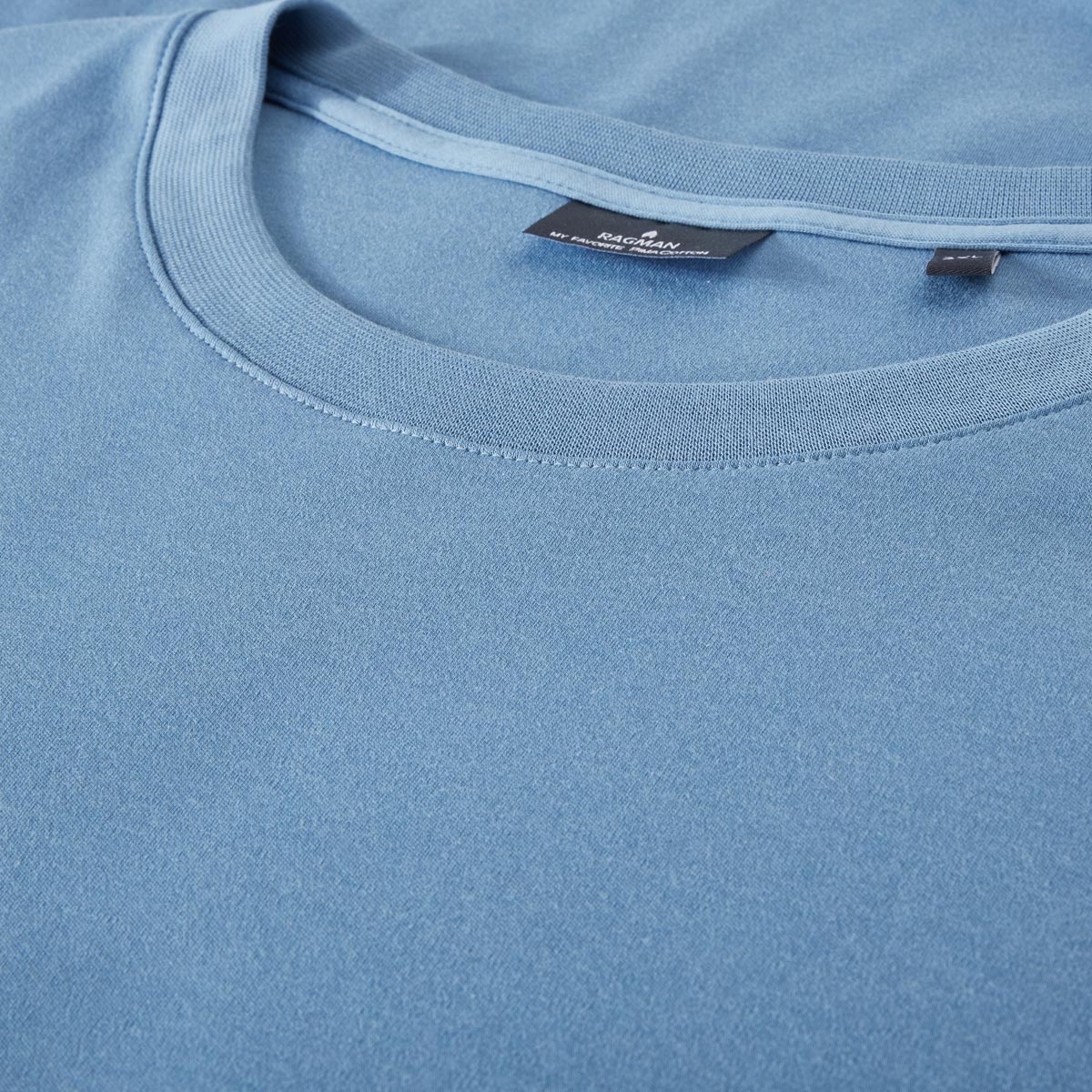 RAGMAN T-Shirt aus Pima-Baumwolle jeansblau