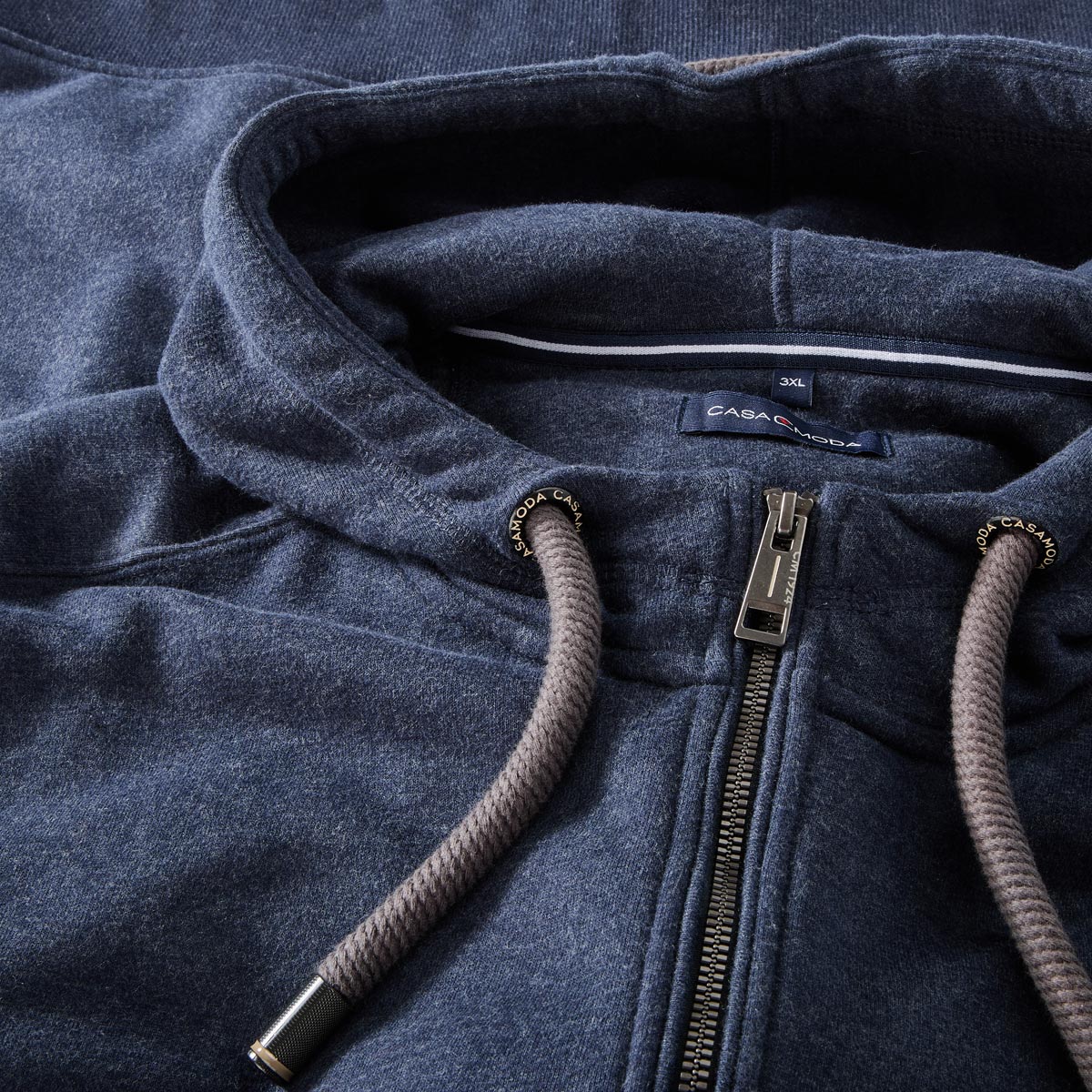 CASA MODA Sweatjacke aus Baumwollmischung dunkelblau