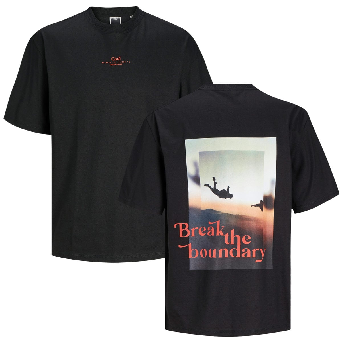 T-Shirt mit Print auf Vorder- und Rückseite T-Shirt mit Print auf Vorder- und Rückseite