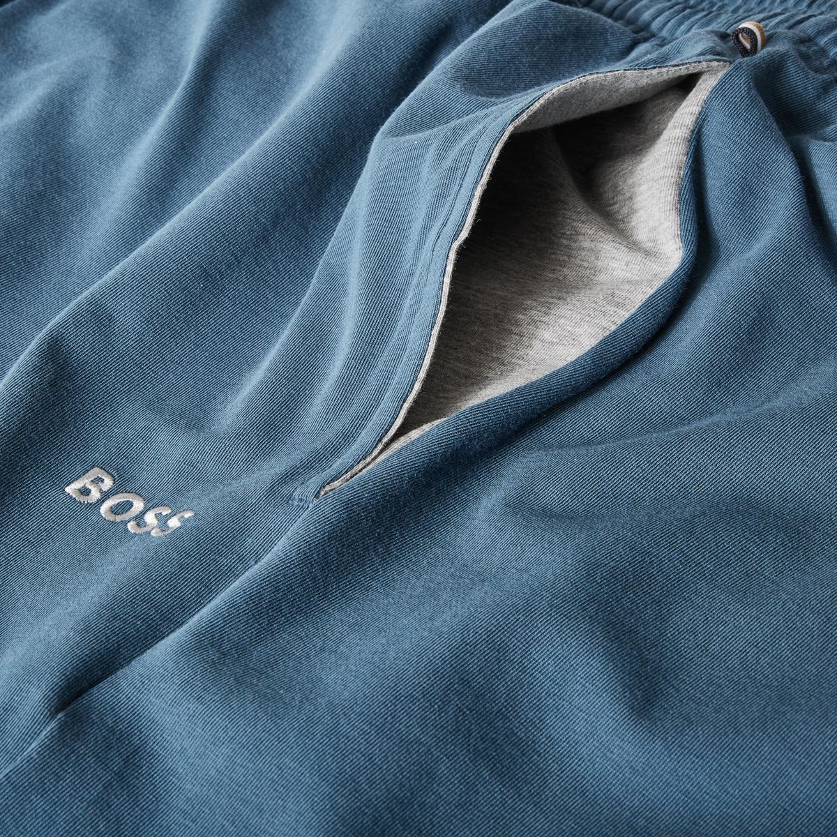 BOSS Jogging-Shorts aus Stretch-Jersey blau