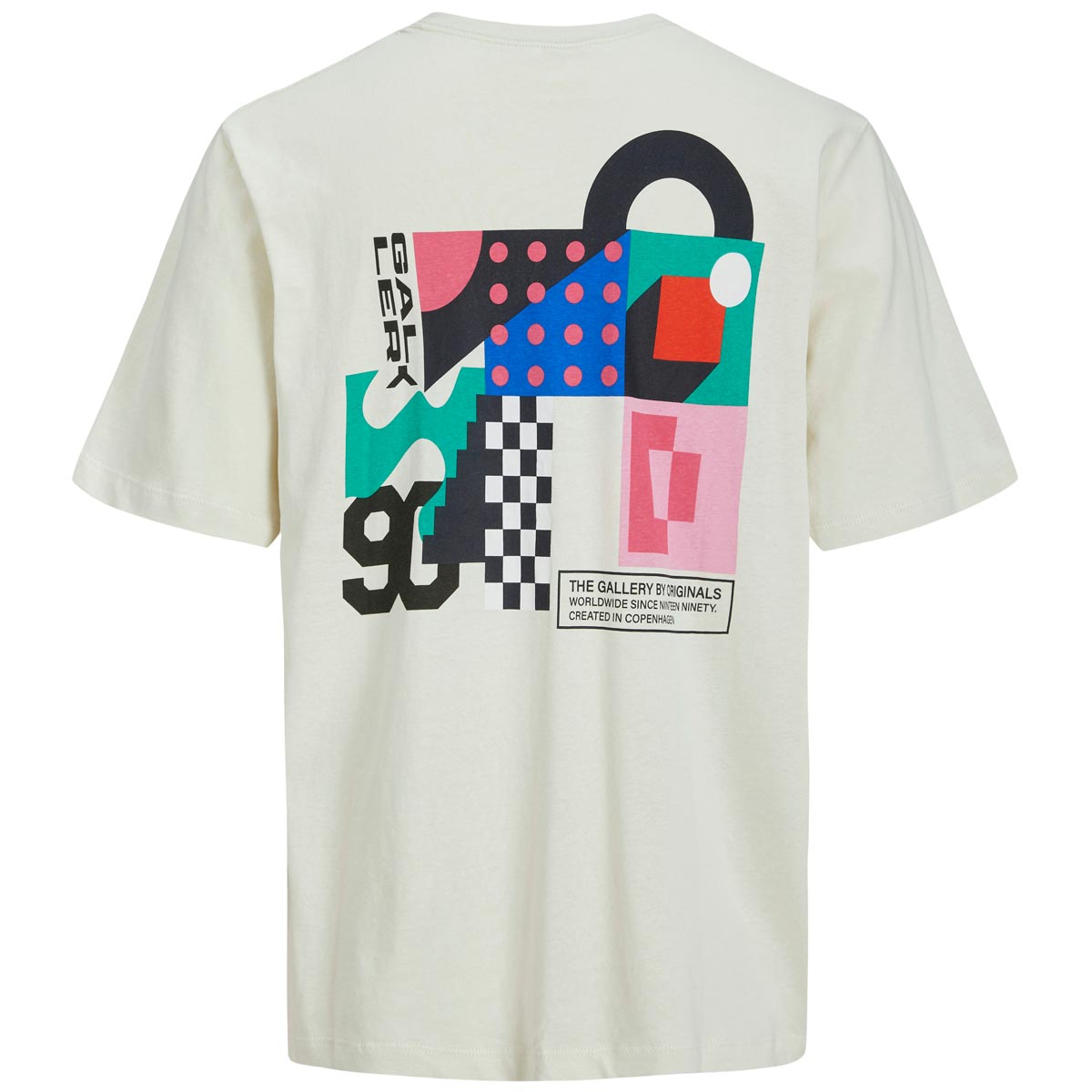 Jack&Jones T-Shirt mit Print auf Vorder- und Rückseite cremeweiß