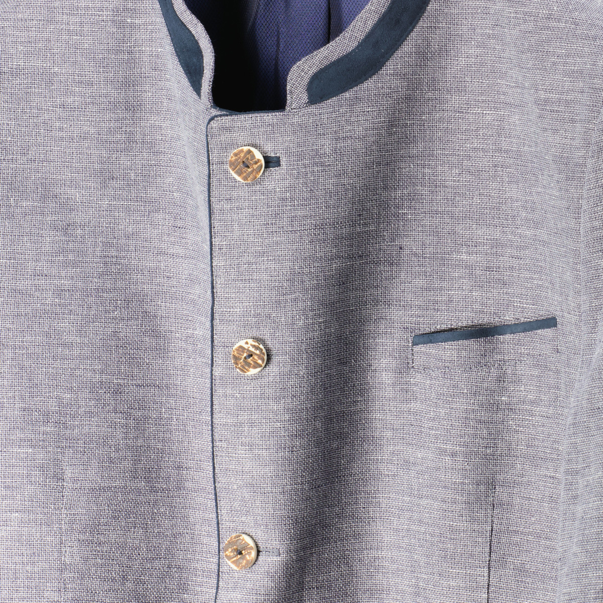 Weis Trachtensakko aus Leinenmischung grau