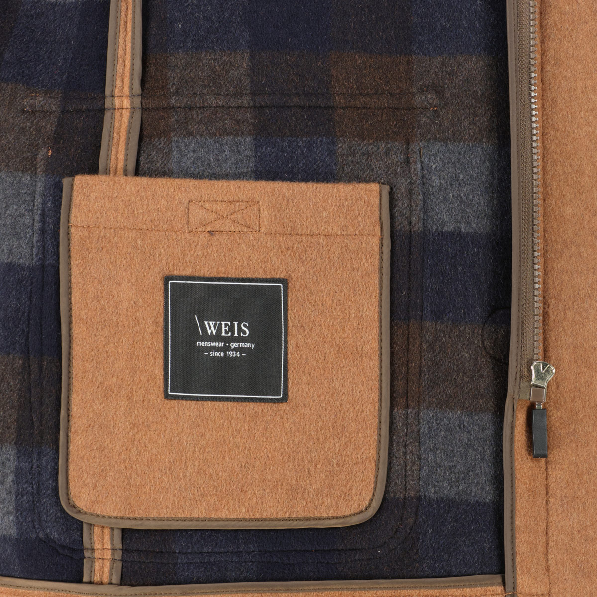 Weis Dufflecoat aus Wollmischung hellbraun