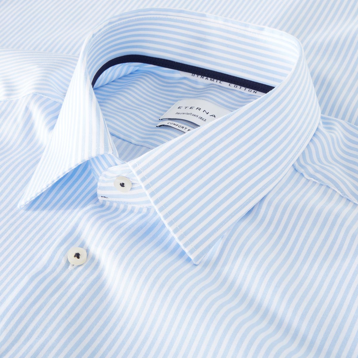 ETERNA Businesshemd aus "Dynamic Cotton™", bügelfrei  mittelblau
