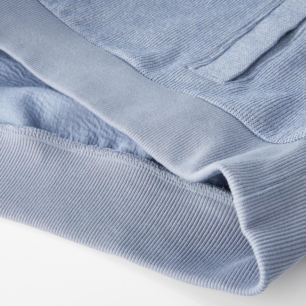 BOSS Troyerpullover aus Baumwollmix mittelblau