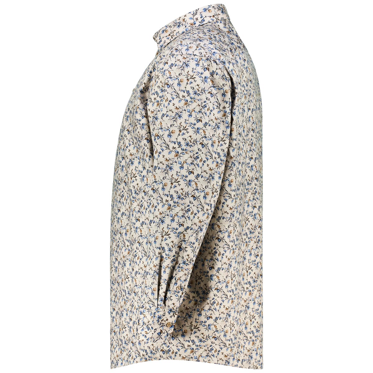 Olymp Businesshemd mit floralem Muster, bügelfrei beige