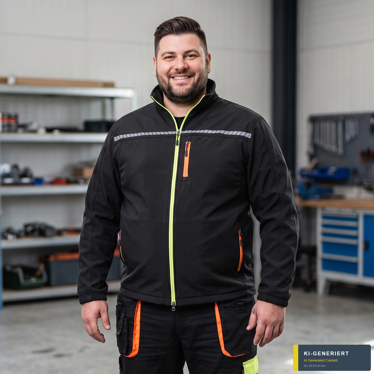 ADAMO Softshell-Arbeitsjacke  schwarz