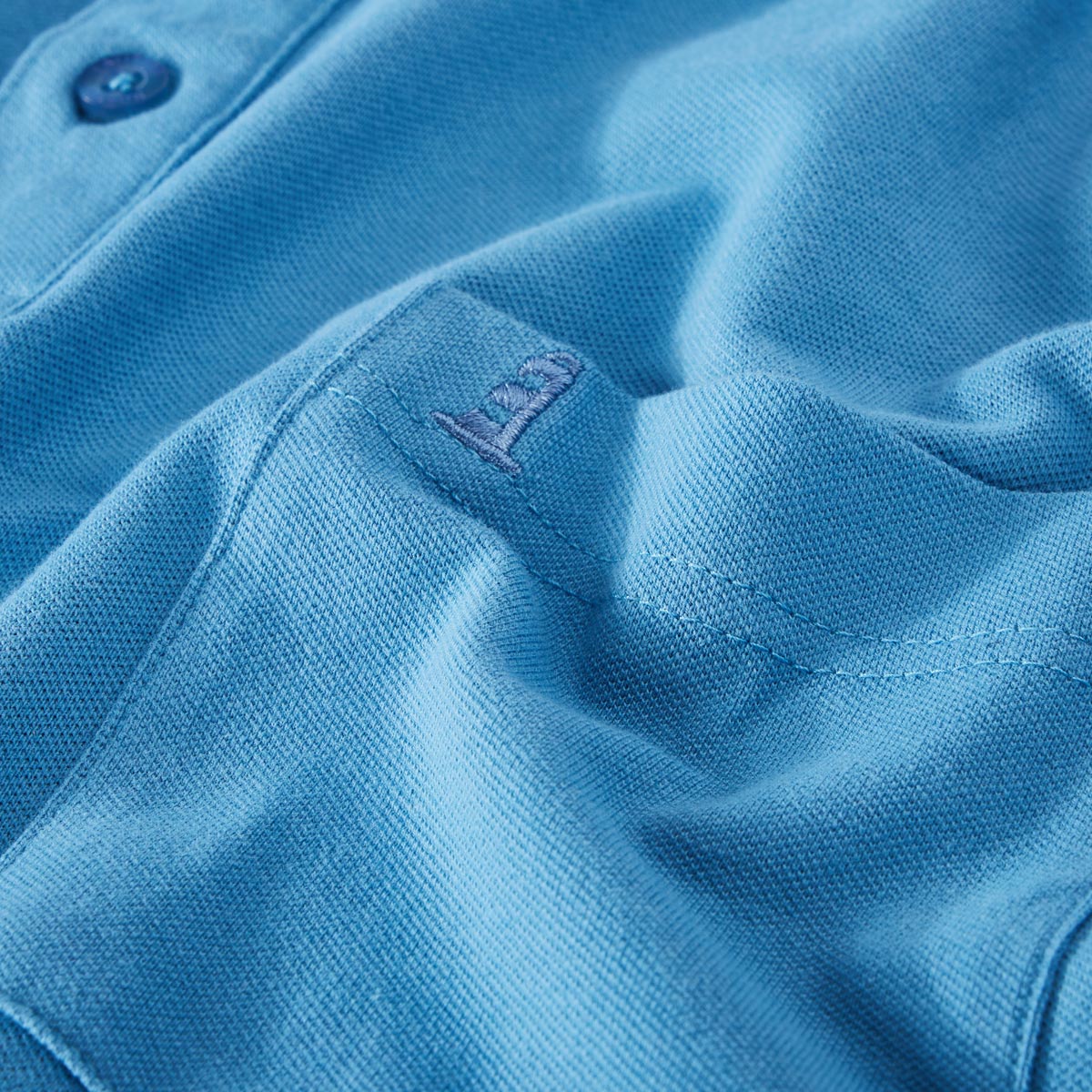 North Poloshirt mit Elasthan mittelblau