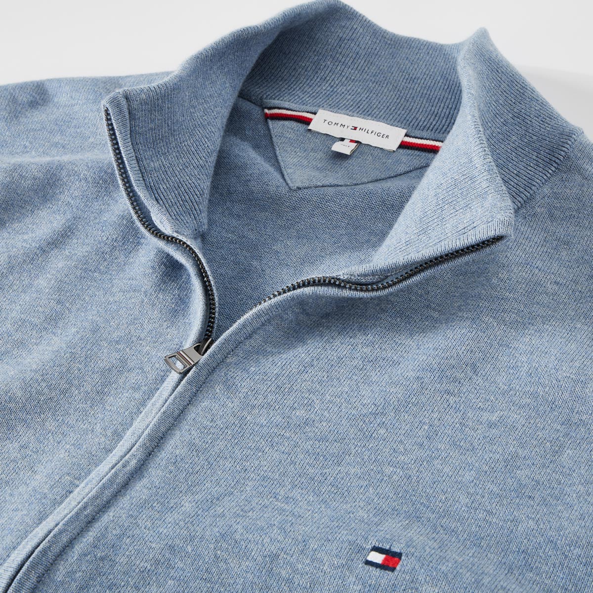 Tommy Hilfiger Strickjacke aus Baumwolle hellblau