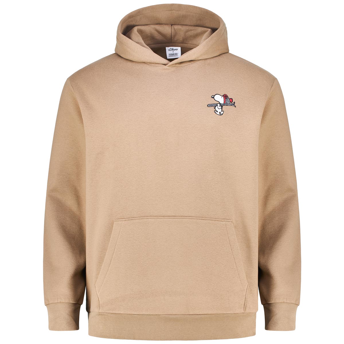 s.Oliver Hoodie mit Snoopy Applikation Farbe braun Größe: 4XL günstig online kaufen