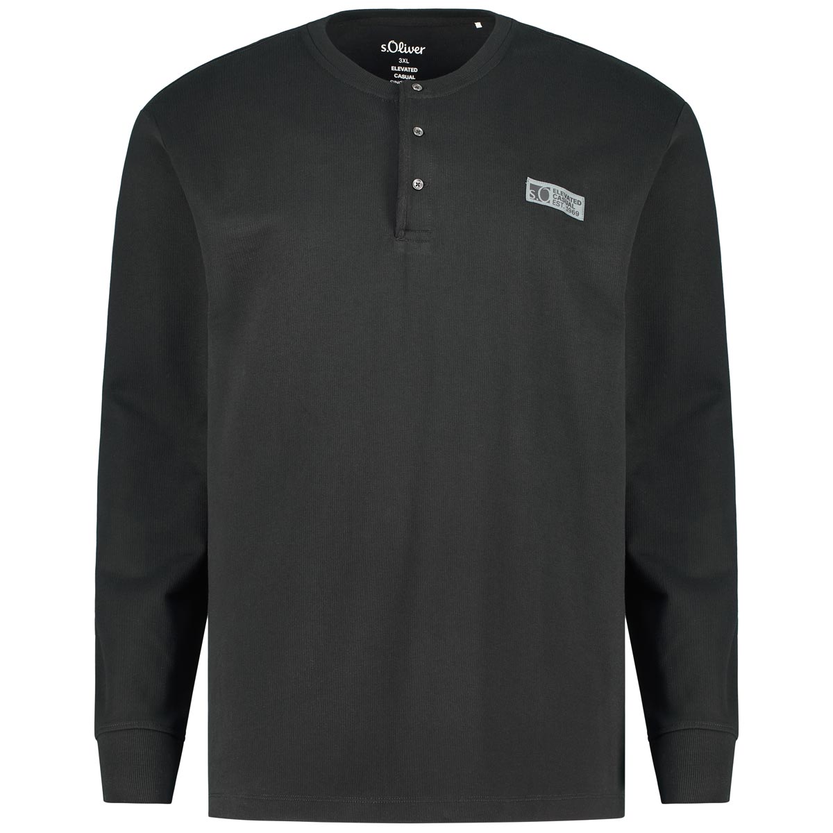 Longsleeve mit Serafinokragen