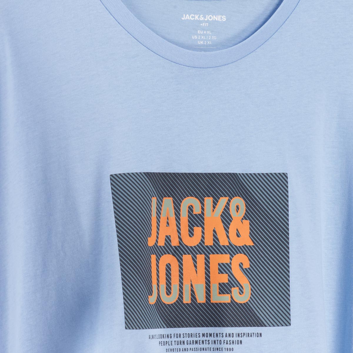 Jack&Jones T-Shirt mit Label-Print hellblau