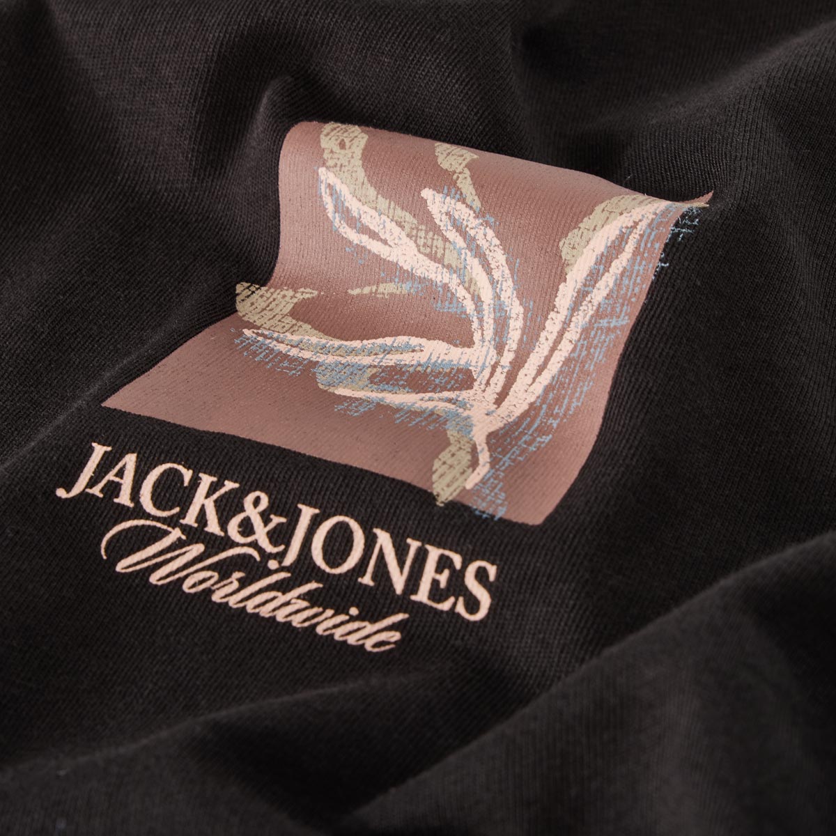 Jack&Jones T-Shirt mit Label-Print schwarz