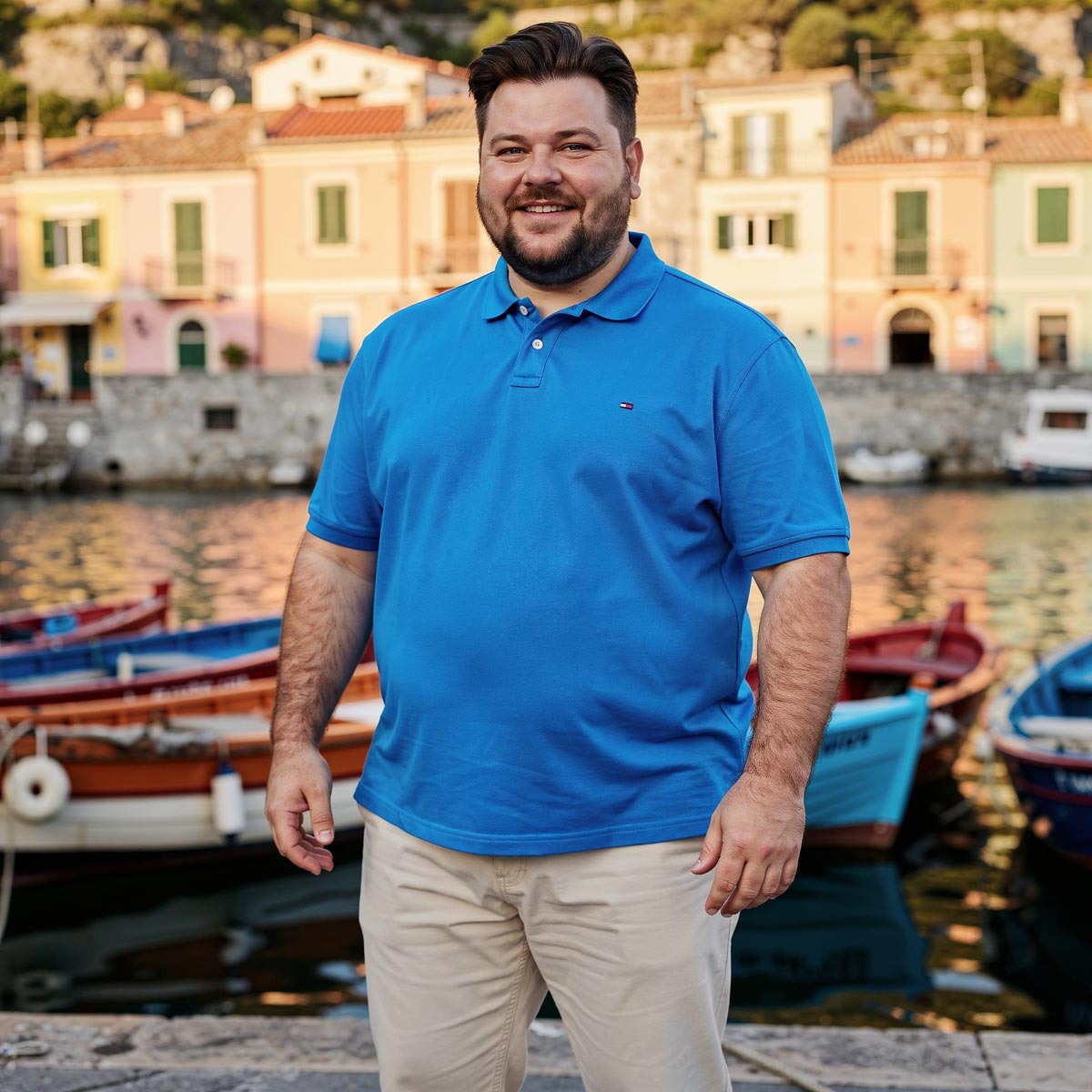 Tommy Hilfiger Poloshirt mit Stretch blau